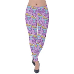 Paisley Lilac Sundaes Velvet Leggings by snowwhitegirl