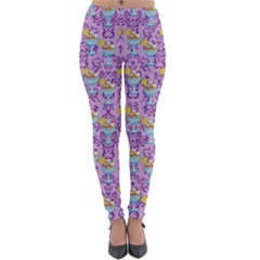 Paisley Lilac Sundaes Lightweight Velour Leggings by snowwhitegirl