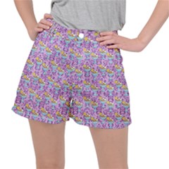 Paisley Lilac Sundaes Stretch Ripstop Shorts by snowwhitegirl