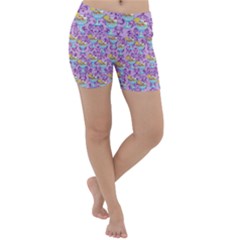 Paisley Lilac Sundaes Lightweight Velour Yoga Shorts by snowwhitegirl