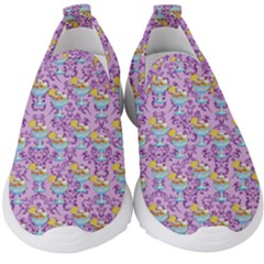 Paisley Lilac Sundaes Kids  Slip On Sneakers