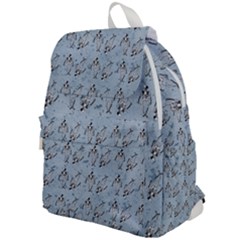 Skeleton Blue Background Top Flap Backpack by snowwhitegirl