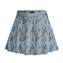 Skeleton Blue Background Mini Flare Skirt View1