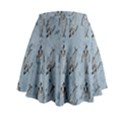 Skeleton Blue Background Mini Flare Skirt View2