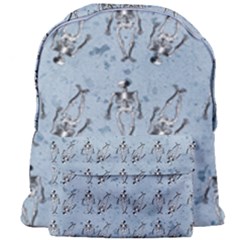 Skeleton Blue Background Giant Full Print Backpack by snowwhitegirl