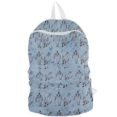 Skeleton Blue Background Foldable Lightweight Backpack by snowwhitegirl