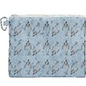 Skeleton Blue Background Canvas Cosmetic Bag (XXXL) View1