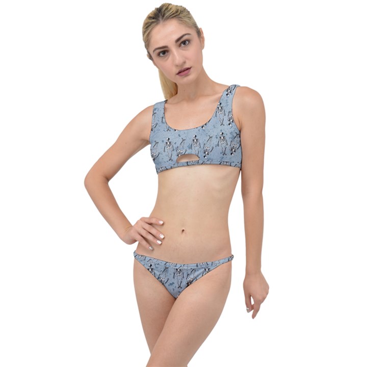 Skeleton Blue Background The Little Details Bikini Set