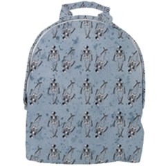 Skeleton Blue Background Mini Full Print Backpack by snowwhitegirl