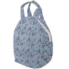 Skeleton Blue Background Travel Backpacks by snowwhitegirl