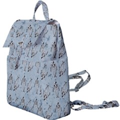 Skeleton Blue Background Buckle Everyday Backpack by snowwhitegirl