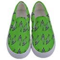 Skeleton Green Kids  Canvas Slip Ons View1