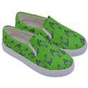 Skeleton Green Kids  Canvas Slip Ons View3