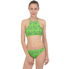 Skeleton Green Racer Front Bikini Set by snowwhitegirl