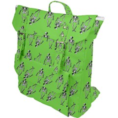 Skeleton Green Buckle Up Backpack