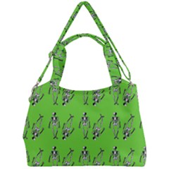 Skeleton Green Double Compartment Shoulder Bag