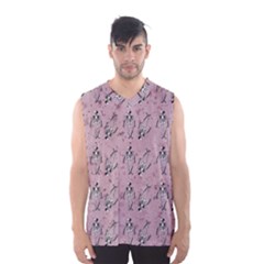 Skeleton Pink Background Men s Basketball Tank Top by snowwhitegirl