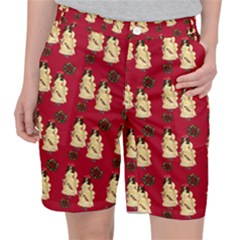 Victorian Skeleton Red Pocket Shorts