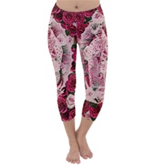 Guadalupe Roses Capri Winter Leggings  by snowwhitegirl