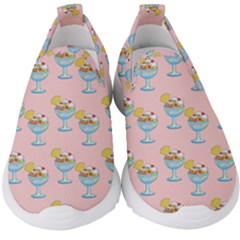 Ice Cream Sundae Pink Kids  Slip On Sneakers