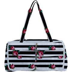 Black Stripes Roses Multi Function Bag by snowwhitegirl