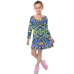 Ml 112 Kids  Long Sleeve Velvet Dress