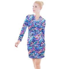 Ml 114 Button Long Sleeve Dress