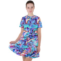 Ml 114 Short Sleeve Shoulder Cut Out Dress  by ArtworkByPatrick