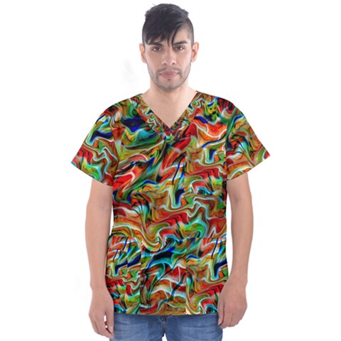 Ml 114 1 Men s V-neck Scrub Top by ArtworkByPatrick