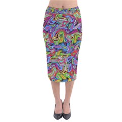 Ml 115 1 Velvet Midi Pencil Skirt by ArtworkByPatrick