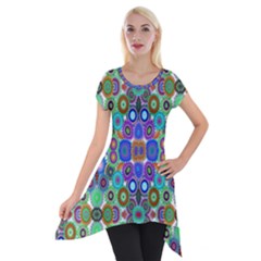 Ml 115 2 Short Sleeve Side Drop Tunic by ArtworkByPatrick