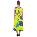 Leaves Leaf Midi Tie-Back Chiffon Dress View2