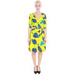 Leaves Leaf Wrap Up Cocktail Dress