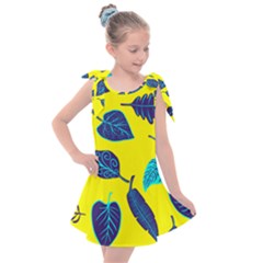 Leaves Leaf Kids  Tie Up Tunic Dress