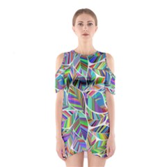 Leaves Leaf Nature Ecological Shoulder Cutout One Piece Dress by Mariart