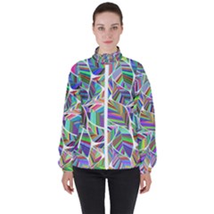 Leaves Leaf Nature Ecological High Neck Windbreaker (women)