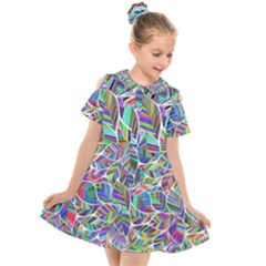 Leaves Leaf Nature Ecological Kids  Short Sleeve Shirt Dress by Mariart