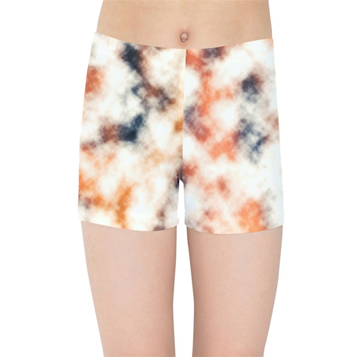 Multicolored Blur Abstract Texture Kids  Sports Shorts