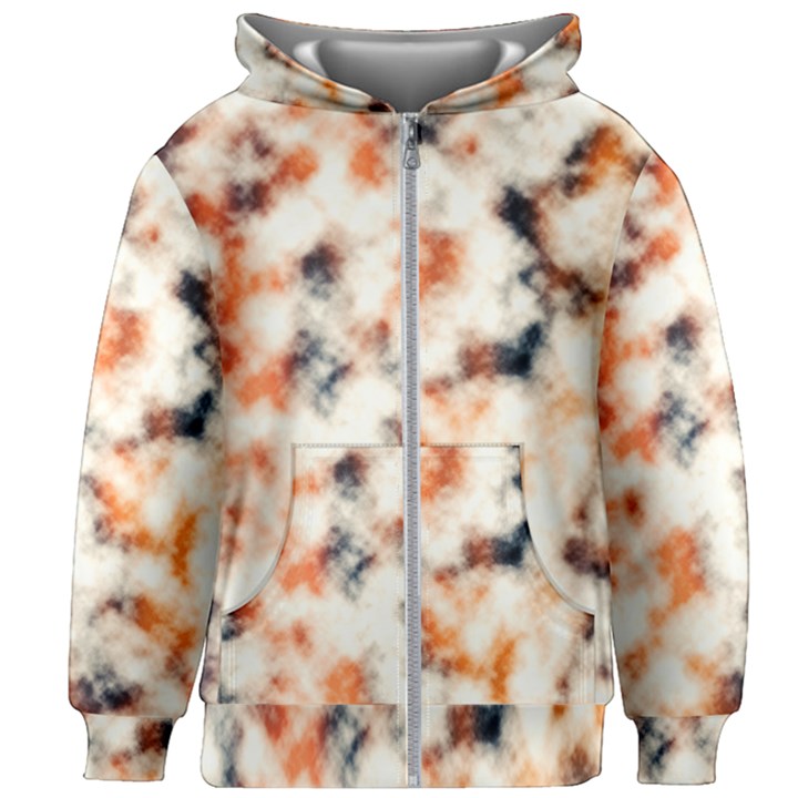 Multicolored Blur Abstract Texture Kids  Zipper Hoodie Without Drawstring