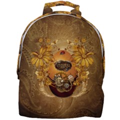 Awesome Steampunk Easter Egg With Flowers, Clocks And Gears Mini Full Print Backpack