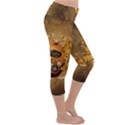 Awesome Steampunk Easter Egg With Flowers, Clocks And Gears Lightweight Velour Capri Yoga Leggings View3