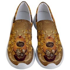 Awesome Steampunk Easter Egg With Flowers, Clocks And Gears Women s Lightweight Slip Ons by FantasyWorld7