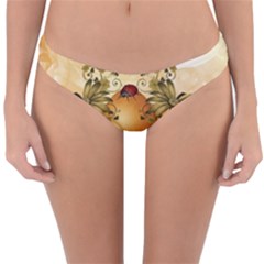 Wonderful Easter Egg With Flowers And Snail Reversible Hipster Bikini Bottoms by FantasyWorld7