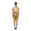 Wonderful Easter Egg With Flowers And Snail Classic Short Sleeve Midi Dress View2