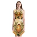 Wonderful Easter Egg With Flowers And Snail Sleeveless Chiffon Dress   View1