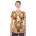 Wonderful Easter Egg With Flowers And Snail Short Sleeve Front Detail Top View1