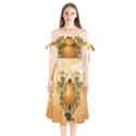 Wonderful Easter Egg With Flowers And Snail Shoulder Tie Bardot Midi Dress View1