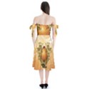 Wonderful Easter Egg With Flowers And Snail Shoulder Tie Bardot Midi Dress View2