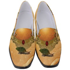 Wonderful Easter Egg With Flowers And Snail Women s Classic Loafer Heels by FantasyWorld7