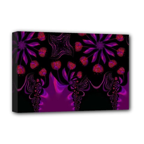 Background Red Purple Black Color Deluxe Canvas 18  X 12  (stretched) by Pakrebo